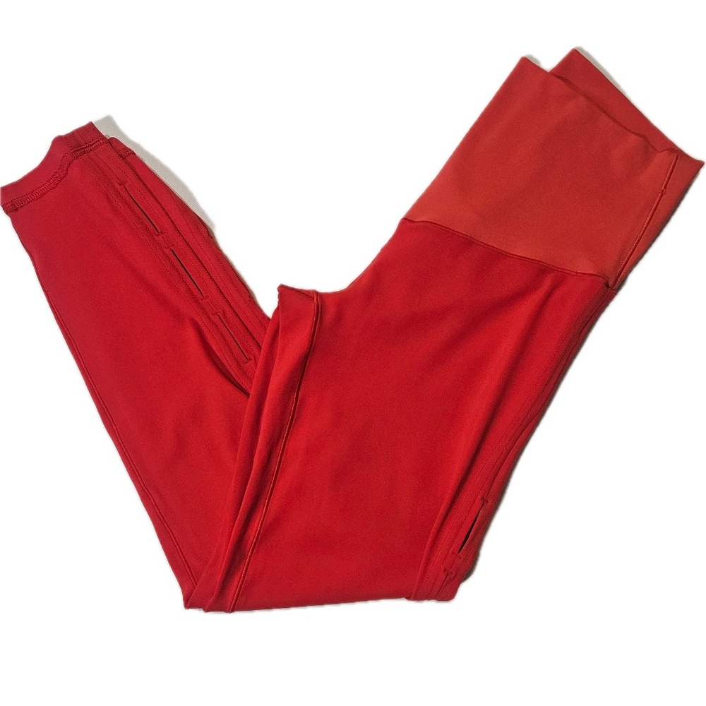 Aerie x Aly Raisman Leggings Womens Medium Red Chill Play Move High‎ Rise Ankle